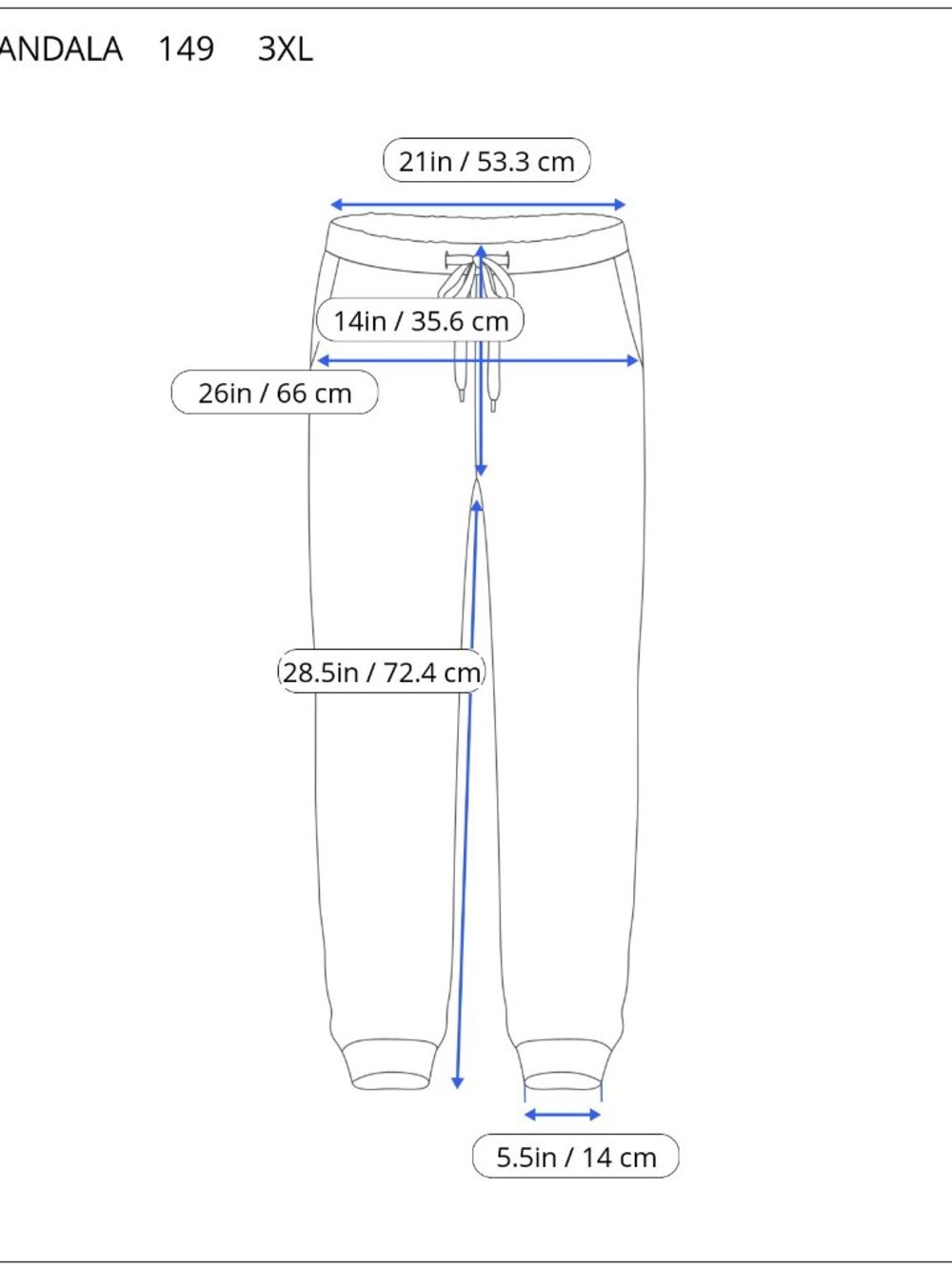 Mandala Women 3XL Gold Jogger Pants Drawstring Elastic Waist Pockets YEL20E - Picture 2 of 9